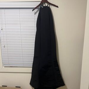 Amsale Caroline Black faille bridesmaid dress